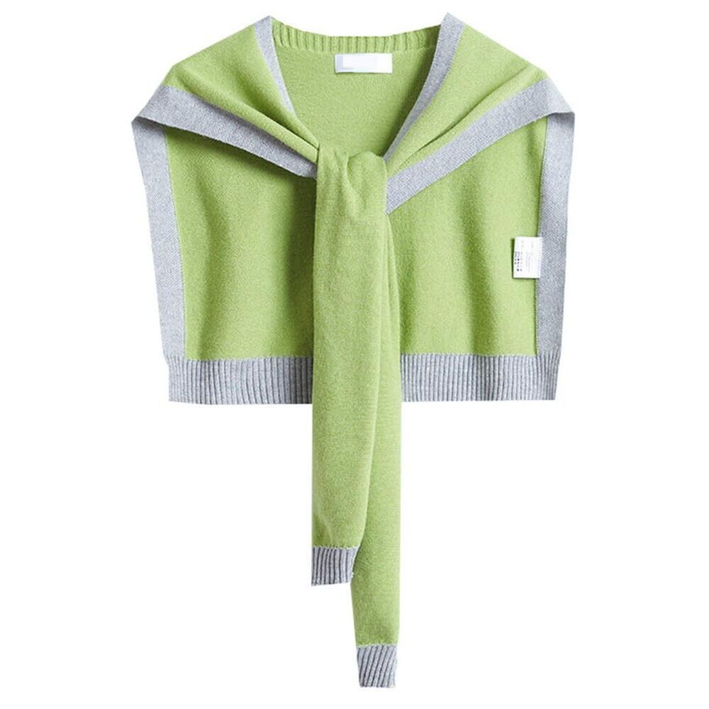 4397 Women Casual Shawl Wraps Knitted Sweater Shawl Knotted Shoulder Tops Soft